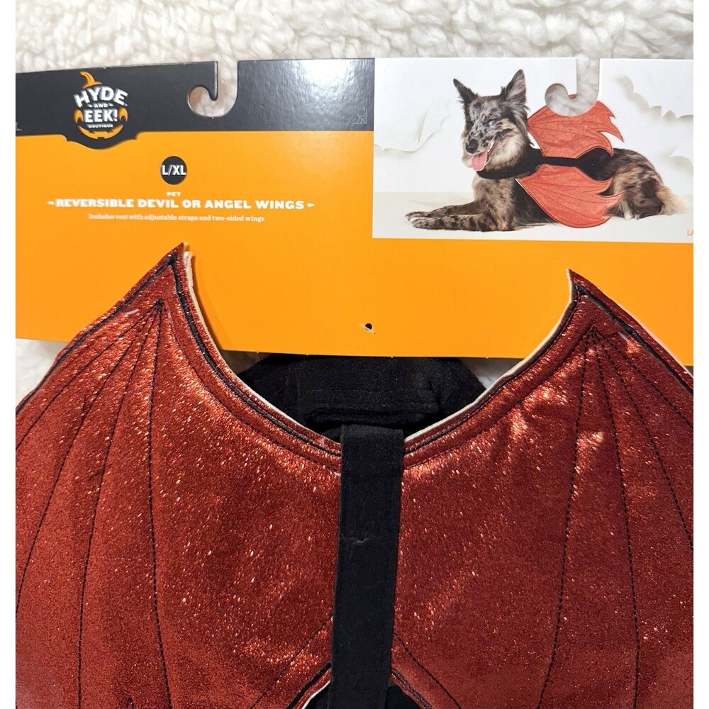 Reversible Red Devil Angel Wings Halloween Dog Costume L /XL Hyde & EEK! NEW - Picture 6 of 8